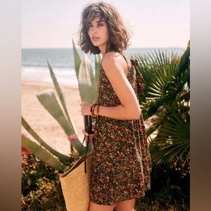 SEZANE Fifi Dress in floral/olive green color